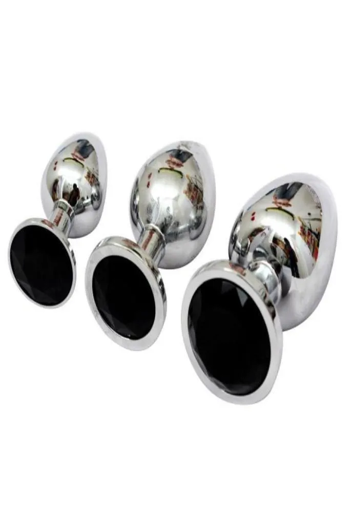 Máscaras de festa Berg Cristal Prata Cor Metal Quintal Plugue de Aço Inoxidável Engate Anal 100 Brand2933285