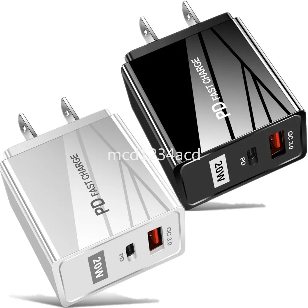 Charge rapide 3.0 20W TYPE C PD chargeur mural adaptateur secteur Portable prise ue US pour Iphone 11 13 12 14 15 Pro Max Samsung htc M1 avec boîte
