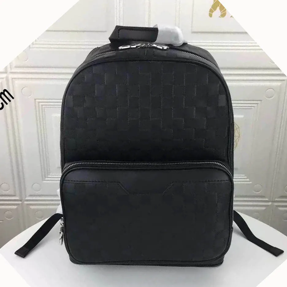 Herren Rucksack geprägtes Leder Designer Herren Rucksäcke Schachbrettmuster Luxus Satchels Schultasche für Herren Laptoptaschen Reisetasche