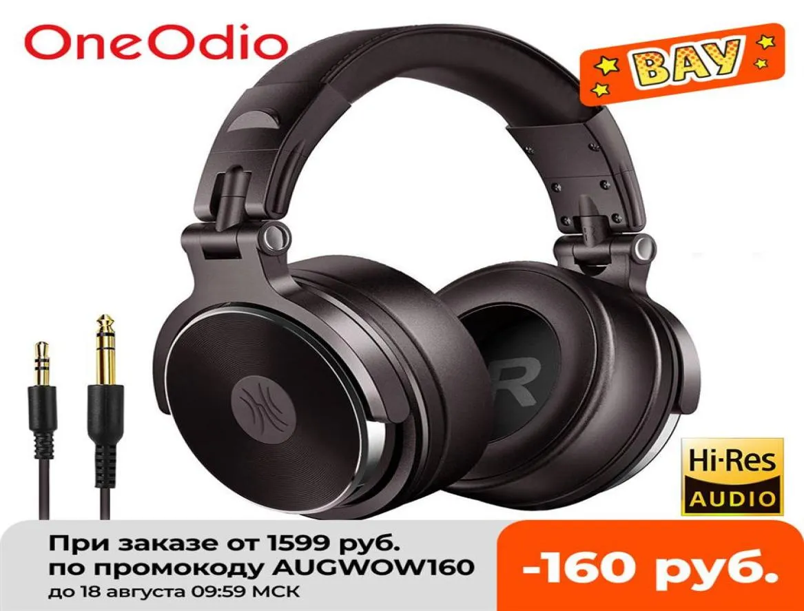 Oneodio Pro50 Przewodowe słuchawki stereo Profesjonalne słuchawki DJ z mikrofonem nad słuchawkami Monitora Ucha Bass297987543