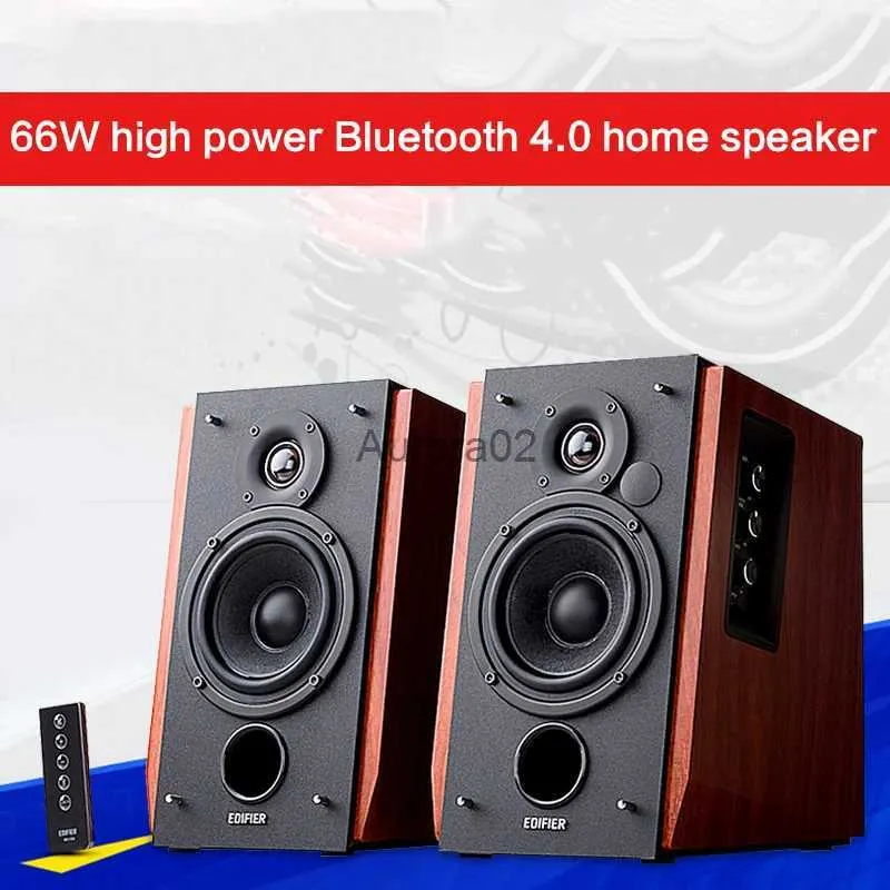 Alto-falantes para computador 66W Alto-falante audiófilo de alta potência R1700BT Bluetooth 4.0 Áudio Alto-falante para computador de mesa Subwoofer de madeira Áudio HIFI com AUX PC YQ231103