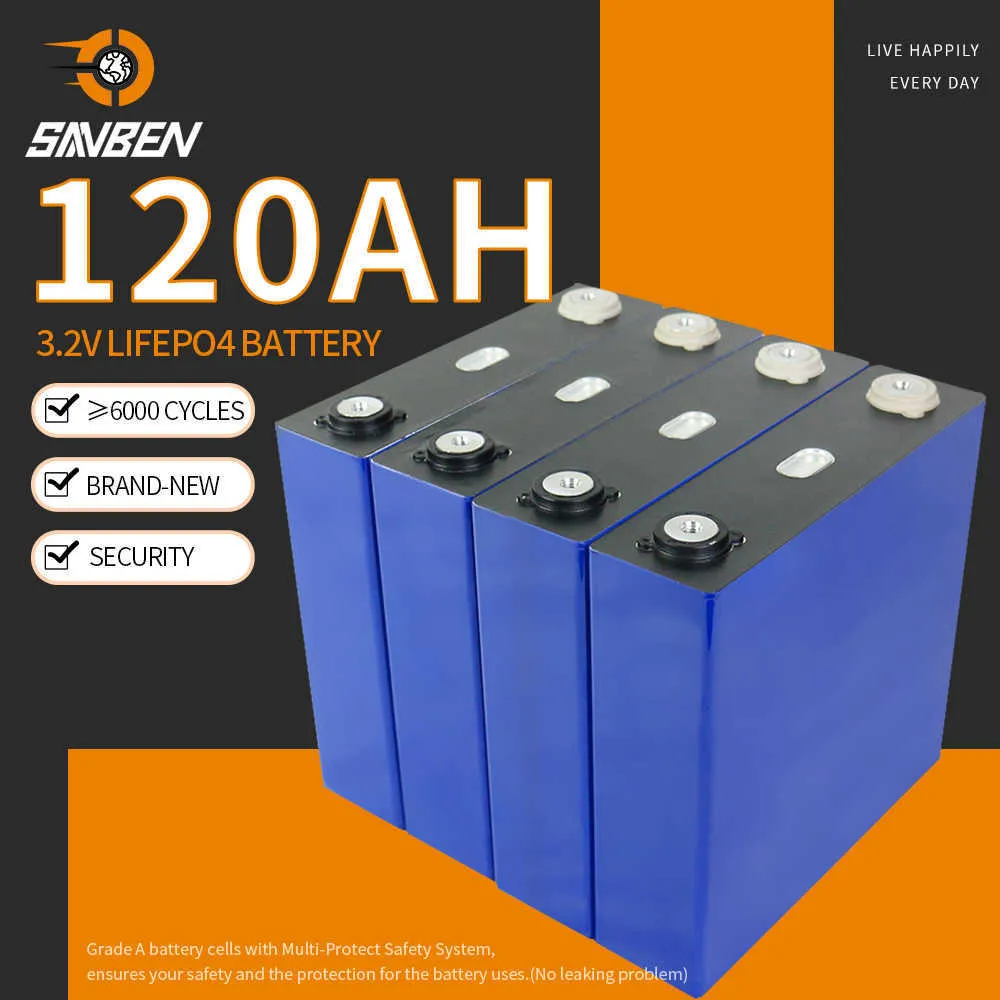 Batterie Lifepo4 de catégorie A 120ah 12v 100ah cellule au lithium batterie au lithium-phosphate de fer rechargeable adaptée au chariot de golf de bateau EV