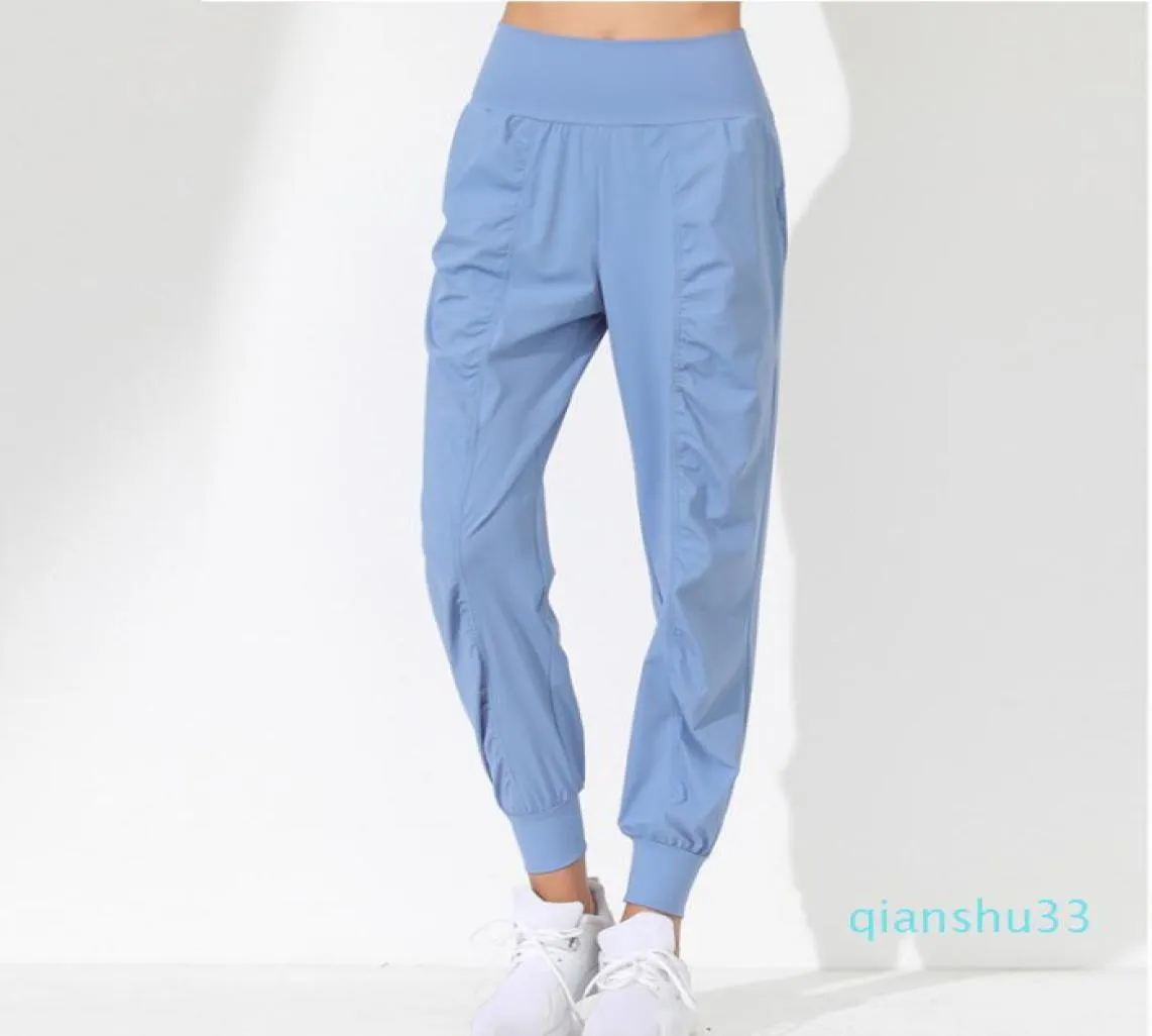 Pantalones de estudio de yoga para mujer Traje para mujer Pantalones deportivos con cordón de secado rápido para correr Estudio de danza sueltos Jogger Pantalones de yoga para niñas Gy4114916