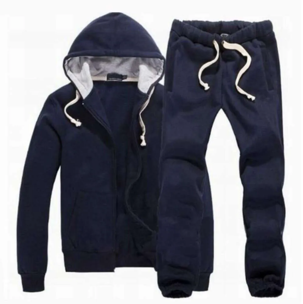 2022 New Men Polo Tracksuit Hiver Hood Veste + Pantalons Sweatshirts 2 pièces Sweats Sports Sports M manteur sportif Yu1132ess