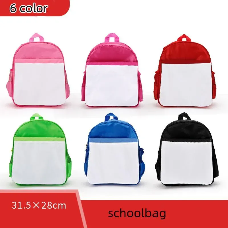 Sublimation Backpack Kindergarten Kid Toddler School Backpacks for Girls Boys adjustable strap design schoolbag wholesale FY3453 0409