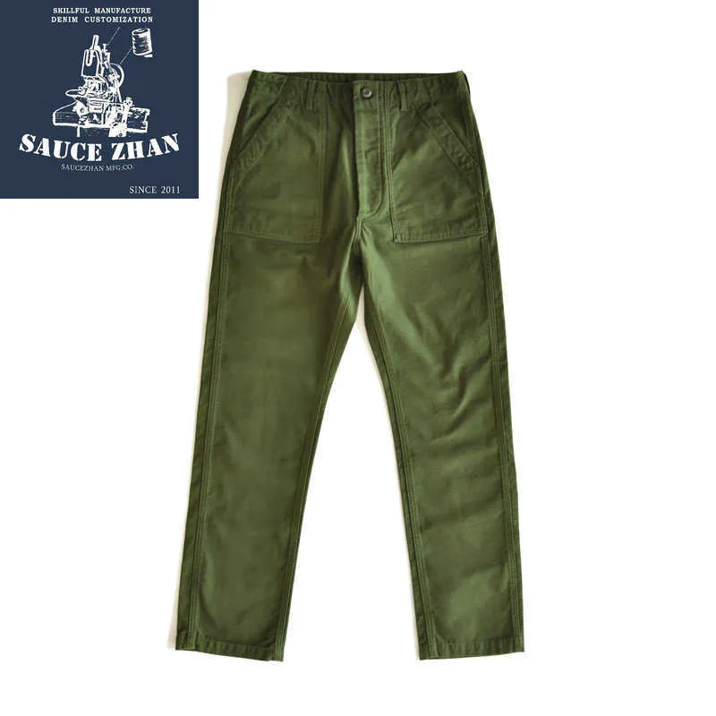 Men's Pants SauceZhan OG107 Utility Fatigue Pants Military PANTS Classic Cargo Pants O Men's Baker Pants Satin Cotton Straight Fit Z0410