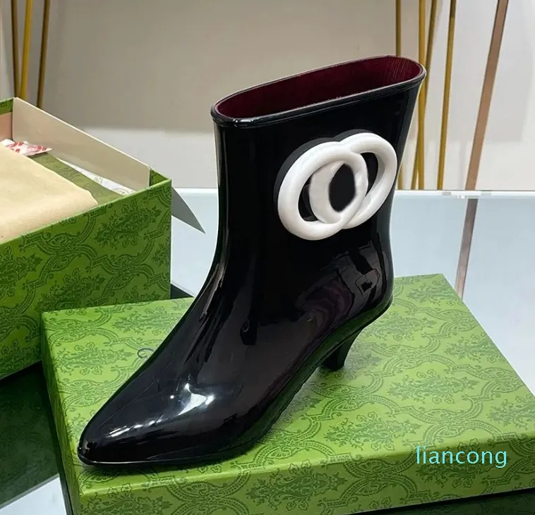 2023 Boots Candy Colored Waterproof Low Heels Top Quality Fashion Boots