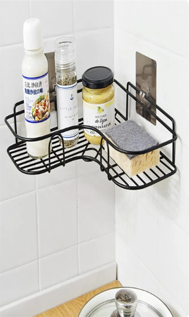 Bathroom Shelf Kitchen Organizer Shees Corner Frame Iron Shower Caddy Storage Rack Shampoo Holder For Bathroom Accessories7752150