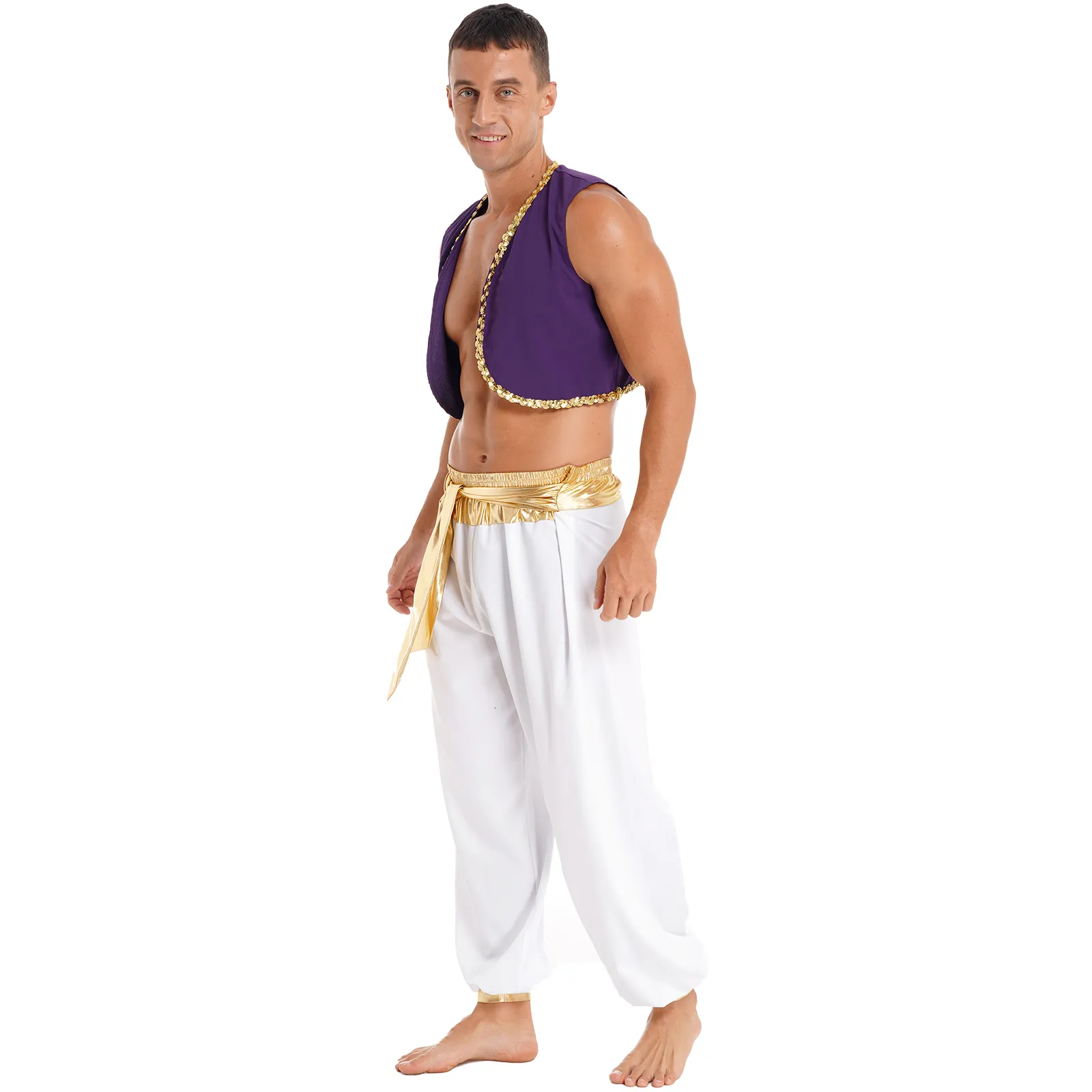 Genie Costume, Aladdin Costume, Shimmer Shine, Vest, Pants, Hairpiece, Sash  -  Canada