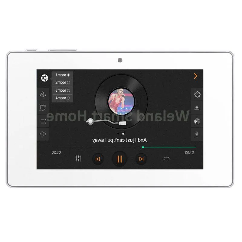 Freeshipping 5-Zoll-Touchscreen-Multiroom-Audiovisualsystem, neuer Raum-AUX-In/USB/TF-Musikplayer, In-Wand-Audio-Digital-Stereo-WIFI und Dvni