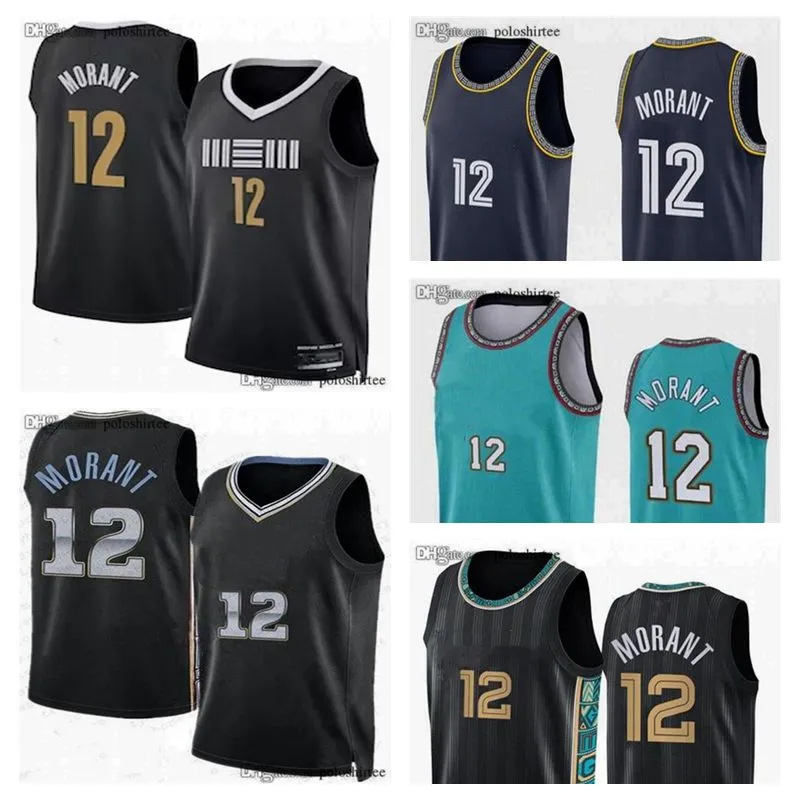 Ja Morant Basketball jerseys Grizzlie Jersey 2023-24 edition City White Black