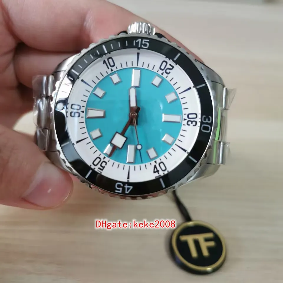 Superp Mens Watches A17376211L2A1 44mm مقاوم للصدأ 300 متر من السيراميك الأزرق الأزرق