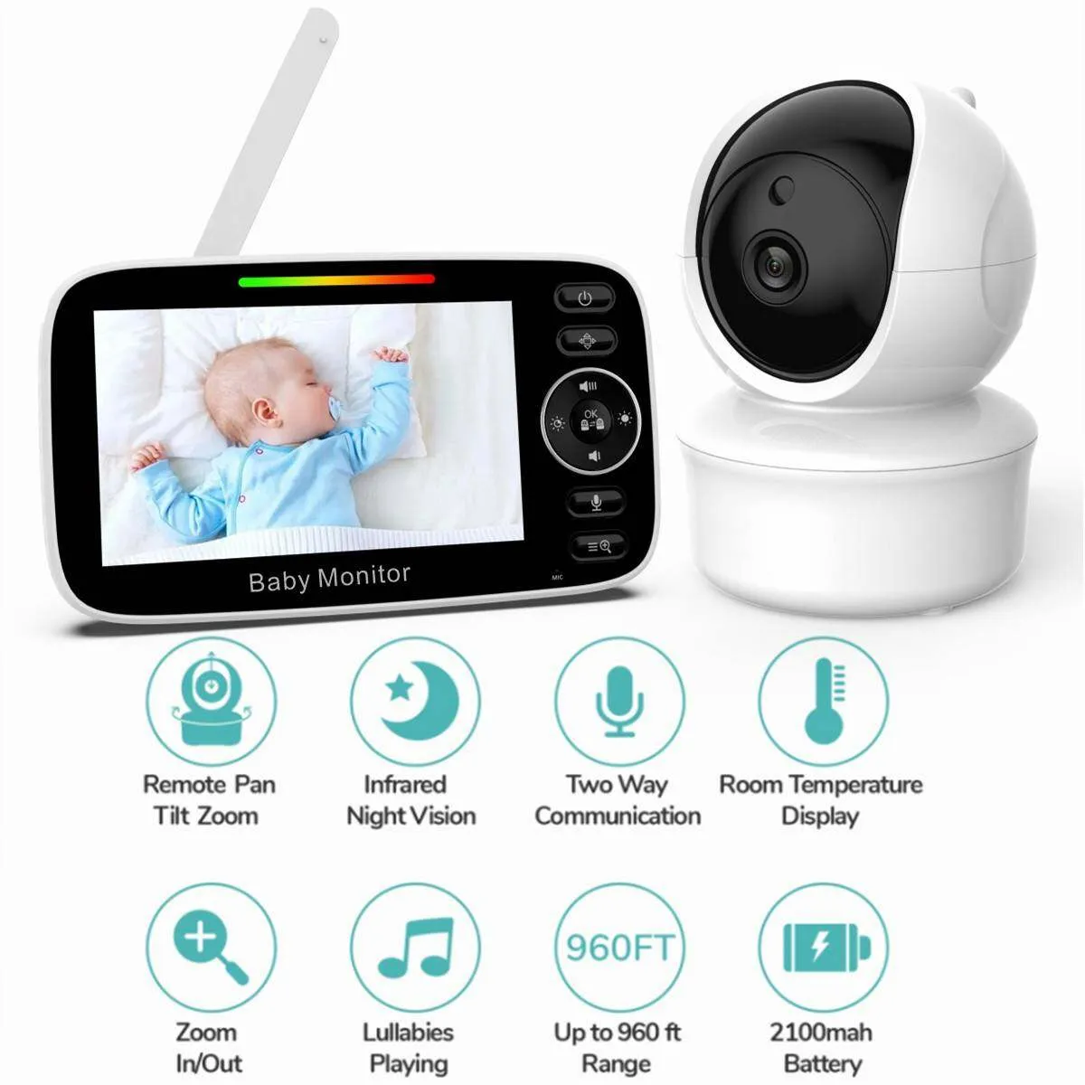 Baby Monitor 4.3 Display With Two Way Audio And... From Sansum, $51.59 ...