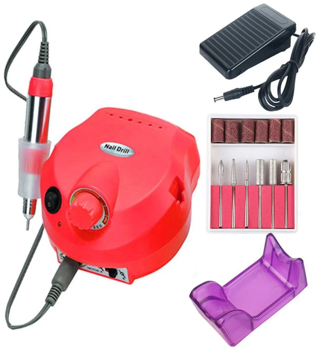 3500020000 RPM Electric Nail Drill Machine Manicure Set Pedicure Tips Polering Utrustning Miling Futters File Verktyg4845116