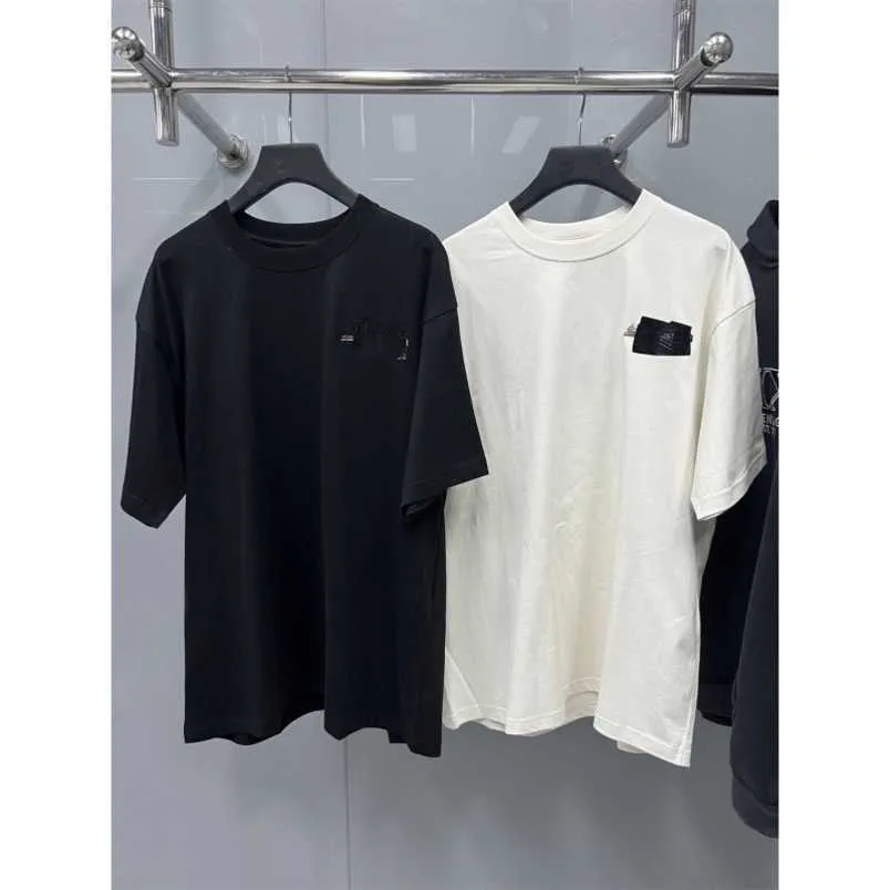 Womens Designer t shirt tracksuit Shirt High Edition Coke Black Tape Fuzzy Print Sleeve Casual T-shirt