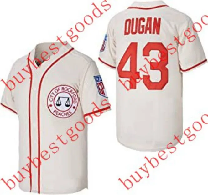 Sandlot Jersey 43 Jimmy Dugan City Of Rockford Peaches A League Of