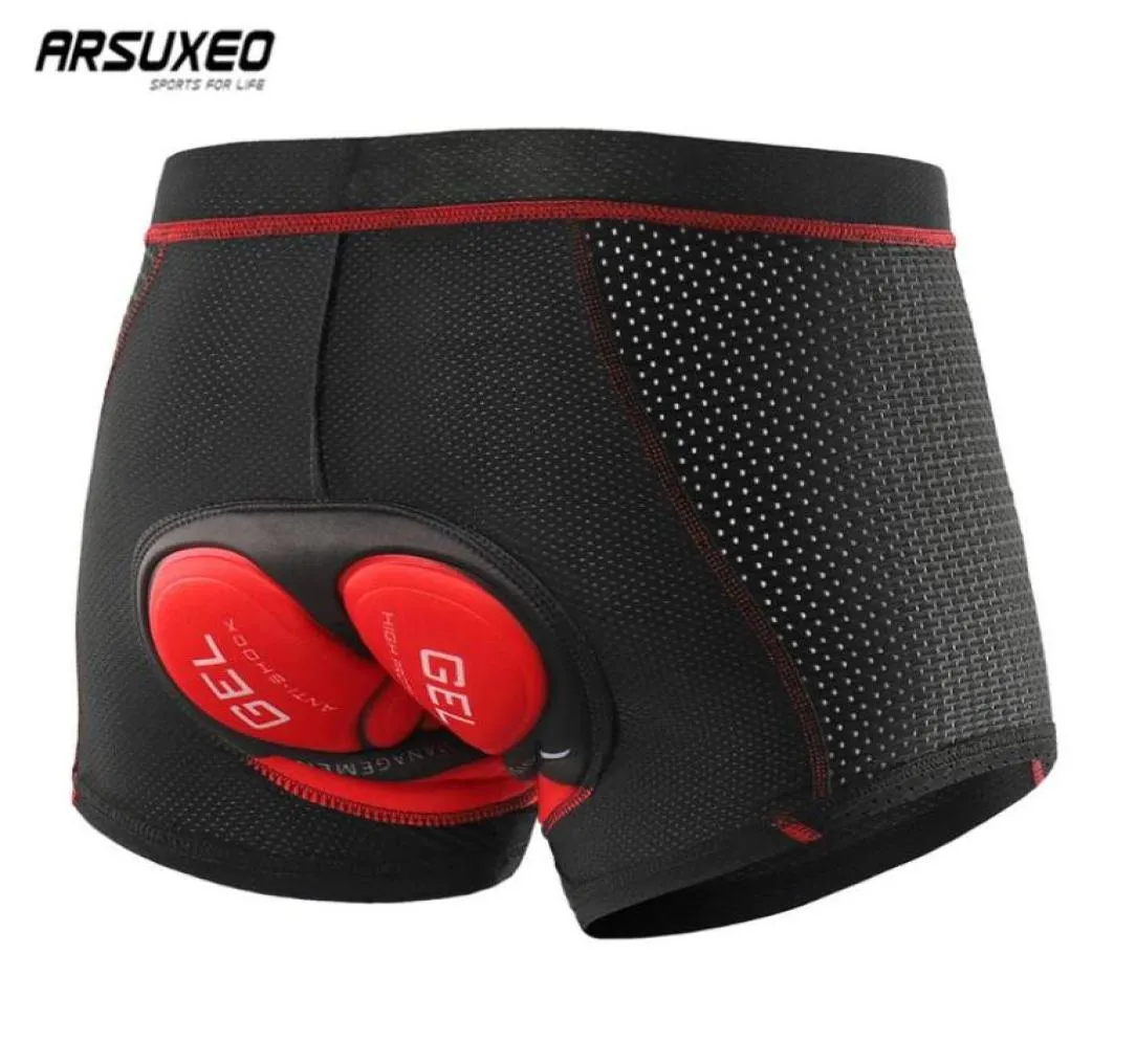 ARSUEXO 2020 Men Upgrade Cycling Underwear 3D Gel Pad Shockproof Cycling Shorts MTB Mountain Bike Underwear Bicycle Shorts 001C2861649