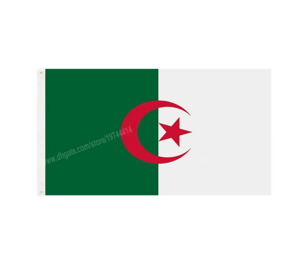 Bandeiras da Argélia Bandeira nacional de poliéster voando 90 x 150 cm 3 5 pés bandeira em todo o mundo ao ar livre pode ser personalizada1128121