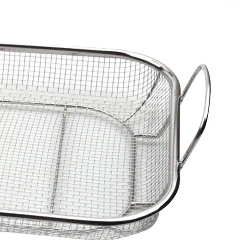 Tools Vegetable Barbecue Basket Grill Multifunctional Grid Mesh Bottom Accessories Roasting Pan With Two Handles For Seafood