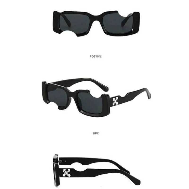 Sunglasses 2023 Cross Border Web Celebrity Hip-hop Personality Glasses Notch Do Whimsical Wholesale