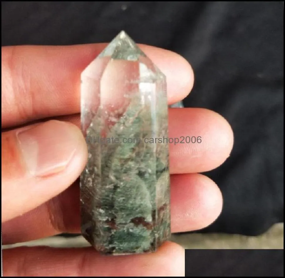 Arts And Crafts Arts Gifts Home Garden Natural White Green Crystal Decoration Mineral Healing Wand Chakra Energy Stone Drop Delive2446425