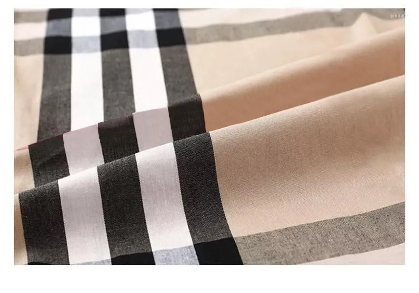 Bayan Bluzlar Tasarımcı Gömlek Moda Klasik Yaz Ekose T-Shirt Artı Boyutu Rahat Uzun Kollu Üst