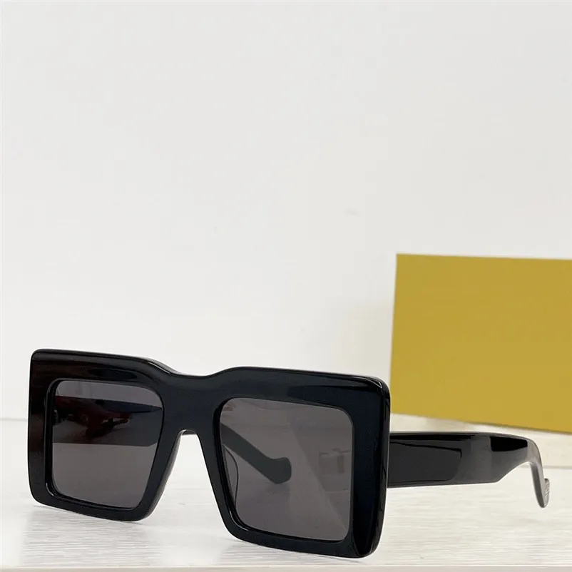 아세테이트 40032I의 대형 스퀘어 선글라스 간단하고 생생한 하바나 스타일 패션 디자인 야외 UV400 보호 안경 최고 품질