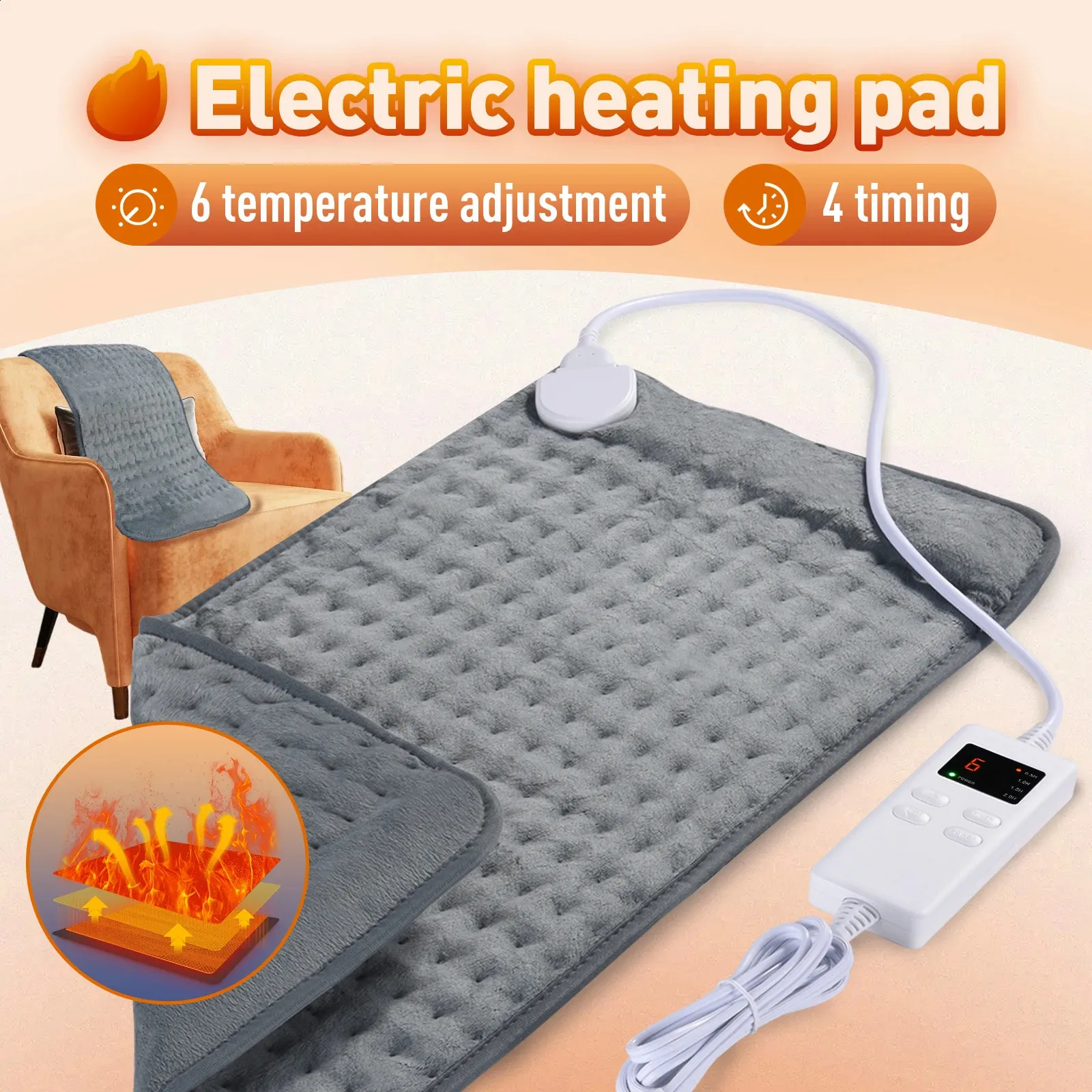 Electric Blanket 220V Electric Heating Pad Portable Electric Blanket Heated Blanket Warming Pain Relief Pad Small Electric Heating Blanket 231110