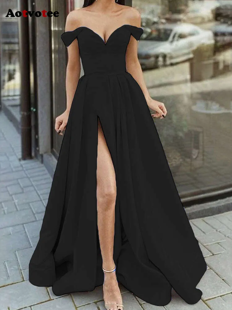 Trägerlos für Damen, neues modisches Vintage-Chic-Kleid mit tiefem V-Ausschnitt, rückenfrei, Skinny Slim, Split-A-Linien-Kleid