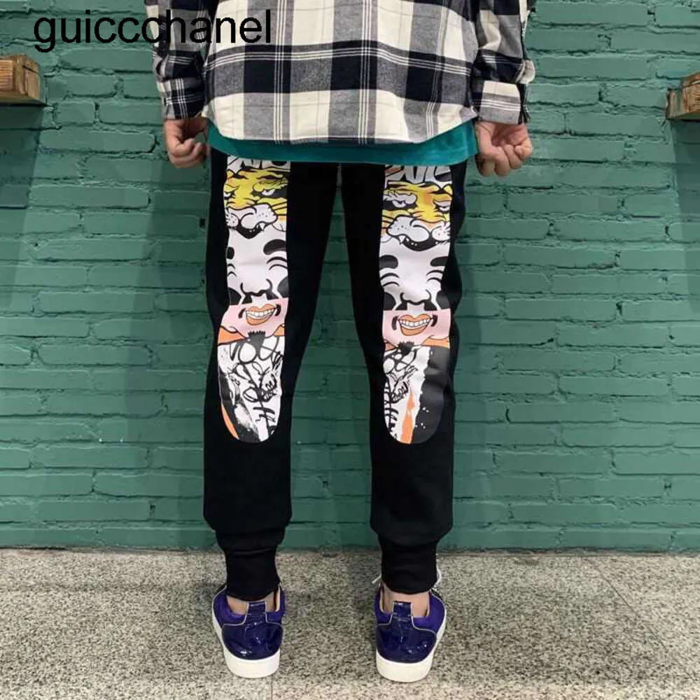 New 23ss European American designers Summer thin star same jeans men's Slim small straight patch hole beggar mens pants