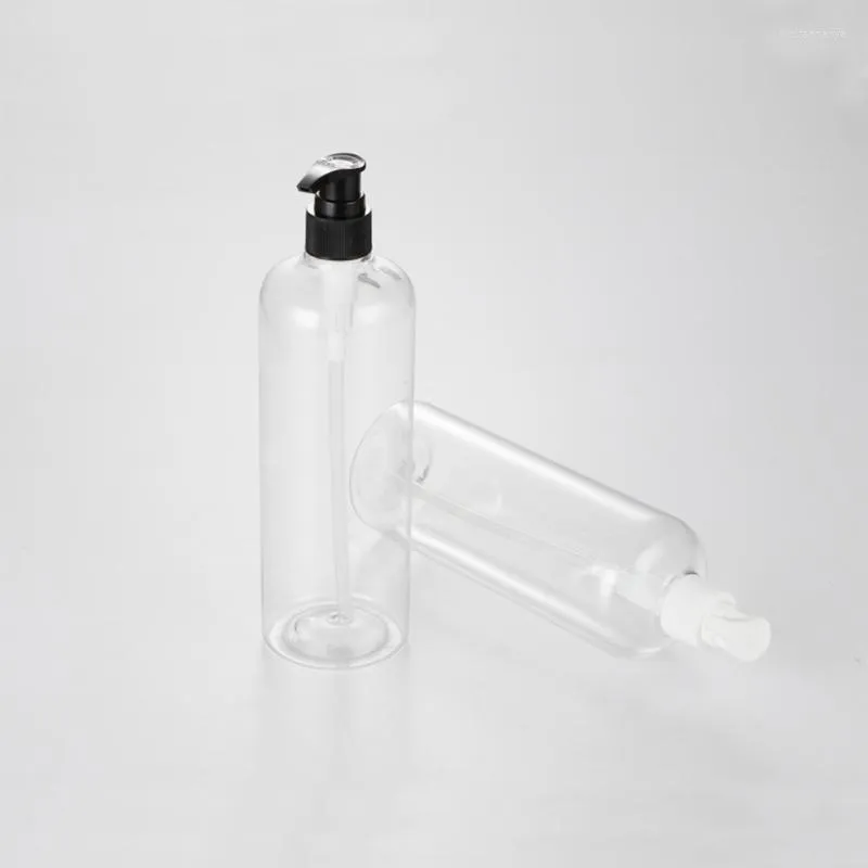 Storage Bottles 500ML X 20 Transparent Empty Personal Care PET Pump Cosmetics Lotion Refillable Plastic For Shampoo Shower Gel