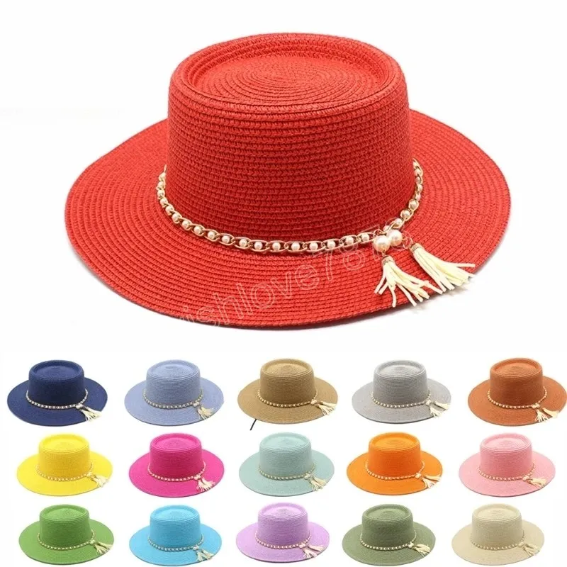 Womens dobrável no verão chapéu de palha fedora sol chapéu de praia larga palha de palha chapéu de lazer férias de verão panamá