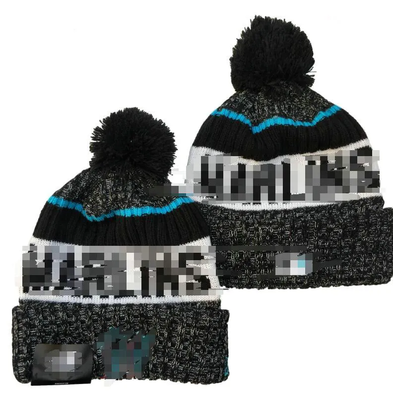 Casquettes pour hommes Marlins Bonnets Miami Hats Toutes les 32 équipes Tricoté à revers Pom Rayé Sideline Laine Chaud USA College Sport Bonnet en tricot Bonnet de hockey pour femme A1