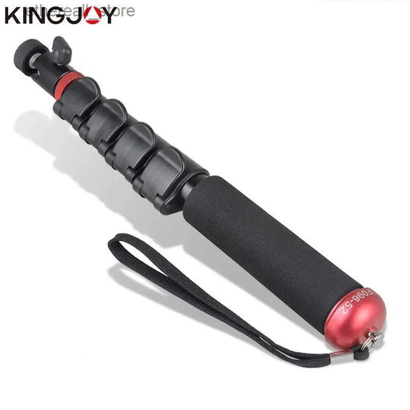 Selfie Monopods KINGJOY Selfie Stick Monopod Action Video Camera Tripod For Phone Smartphone Universal For Gopro Camera iPhone Samsung Q231109