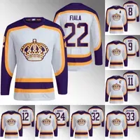 Hockey Jerseys LA Kevin Fiala 2022 Reverse Retro Kings Jersey Phillip Danault Jonathan Quick Quinton Byfield Brendan Lemieux Anze Kopitar Drew Doughty