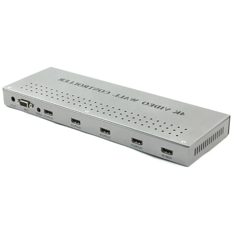 Freeshipping 4K Video Wall Controller 2x2 1x2 2x1 1x3 3x1 1x4 4x1 Support 4K30 (3840*2160) HD-MI-ingångar för Max 4 TV Splice RWSND