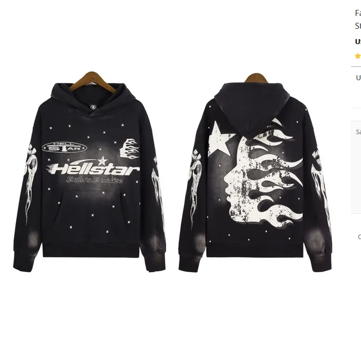 Desiner Heren Sp5der en Hellstar Ompilation Spider Hoodies Compilatie Hoodies Pullover Hellstar Blue Yoa Hoodios Printin Lange mouw Street Hip-Hop 496