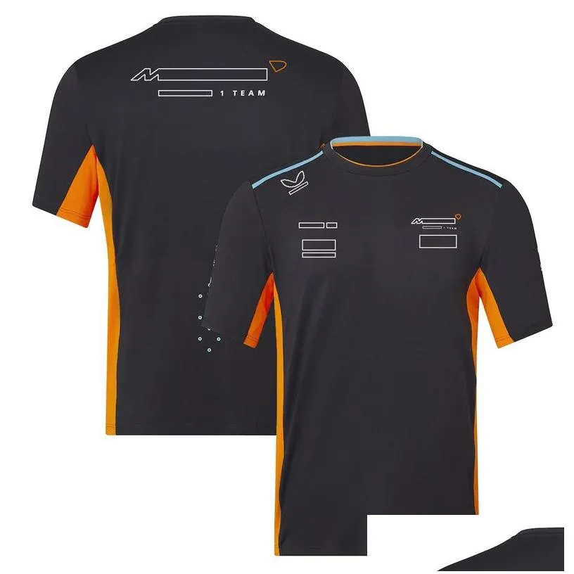 2023 summer short-sleeved racing clothing f1 team uniform mens customized casual quick-drying t-shirt