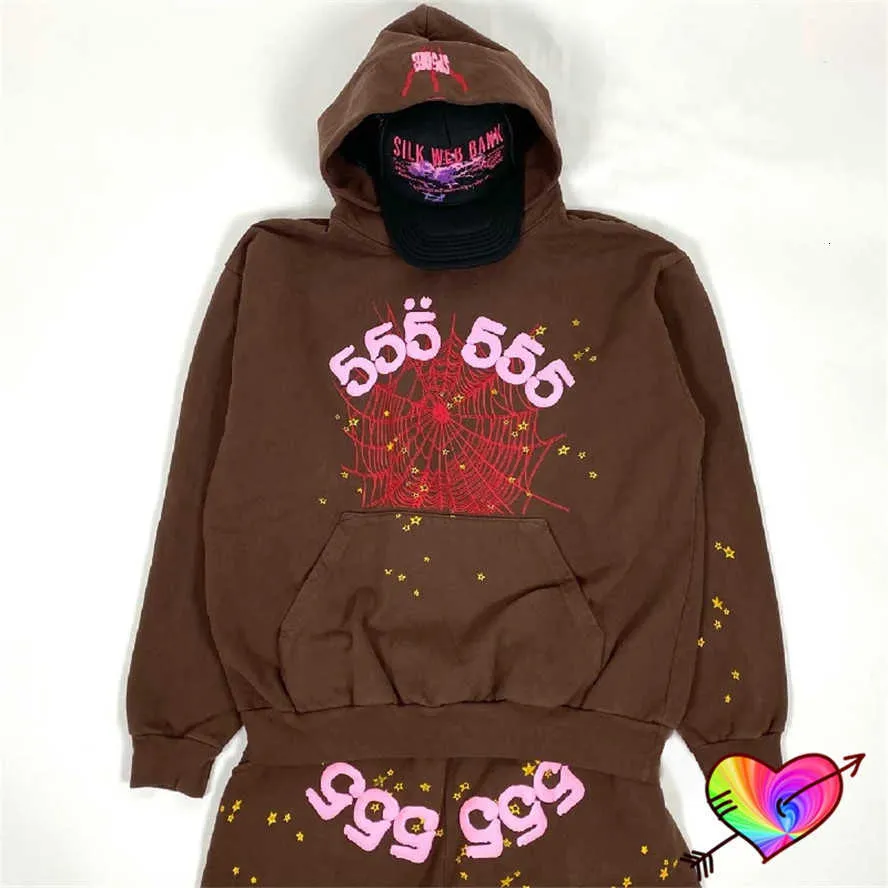 Mens Hoodies Fashion Sp5der 555555 Sweatshirts designer 2022 Digital Foam Print hoodie men women 1 brown young bandit spider sweaters