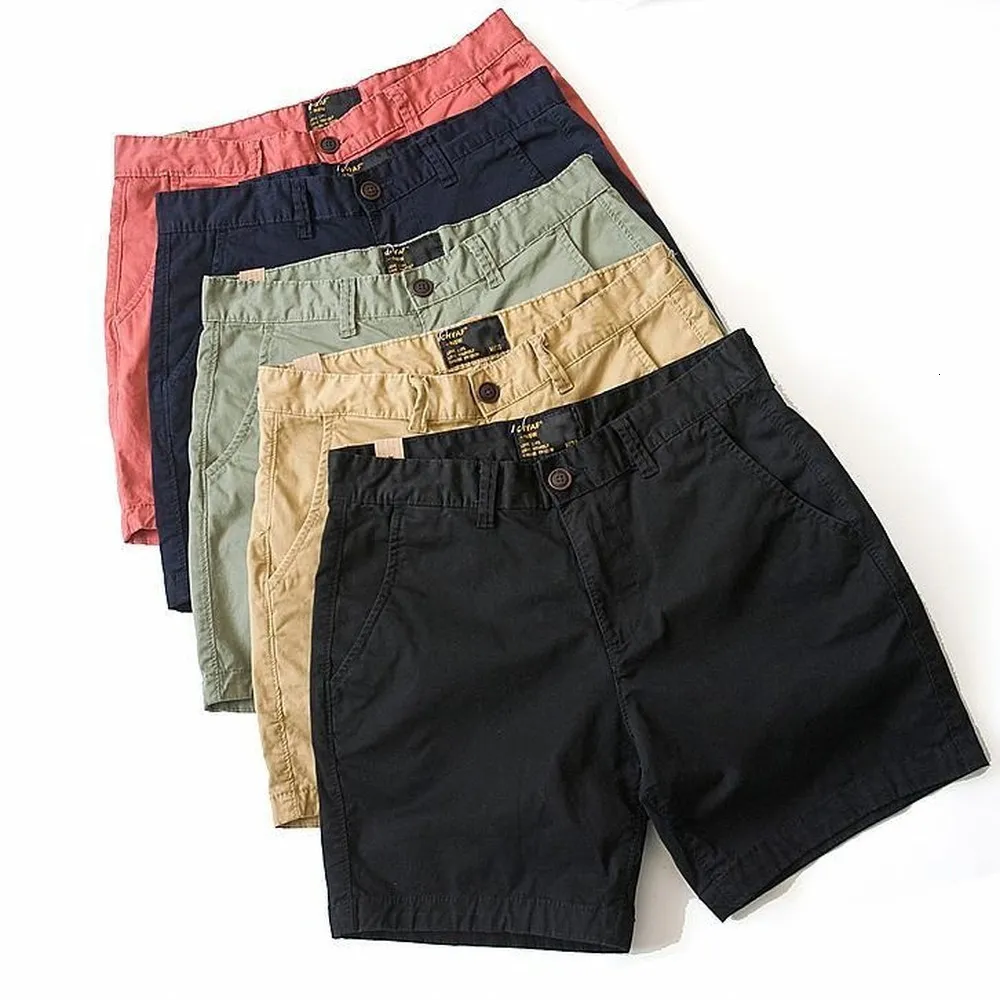 Heren shorts Short Mens Fashion zomerbroek katoen lichtgewicht dun comfort en ademwerk Bermudas mannelijk 230410