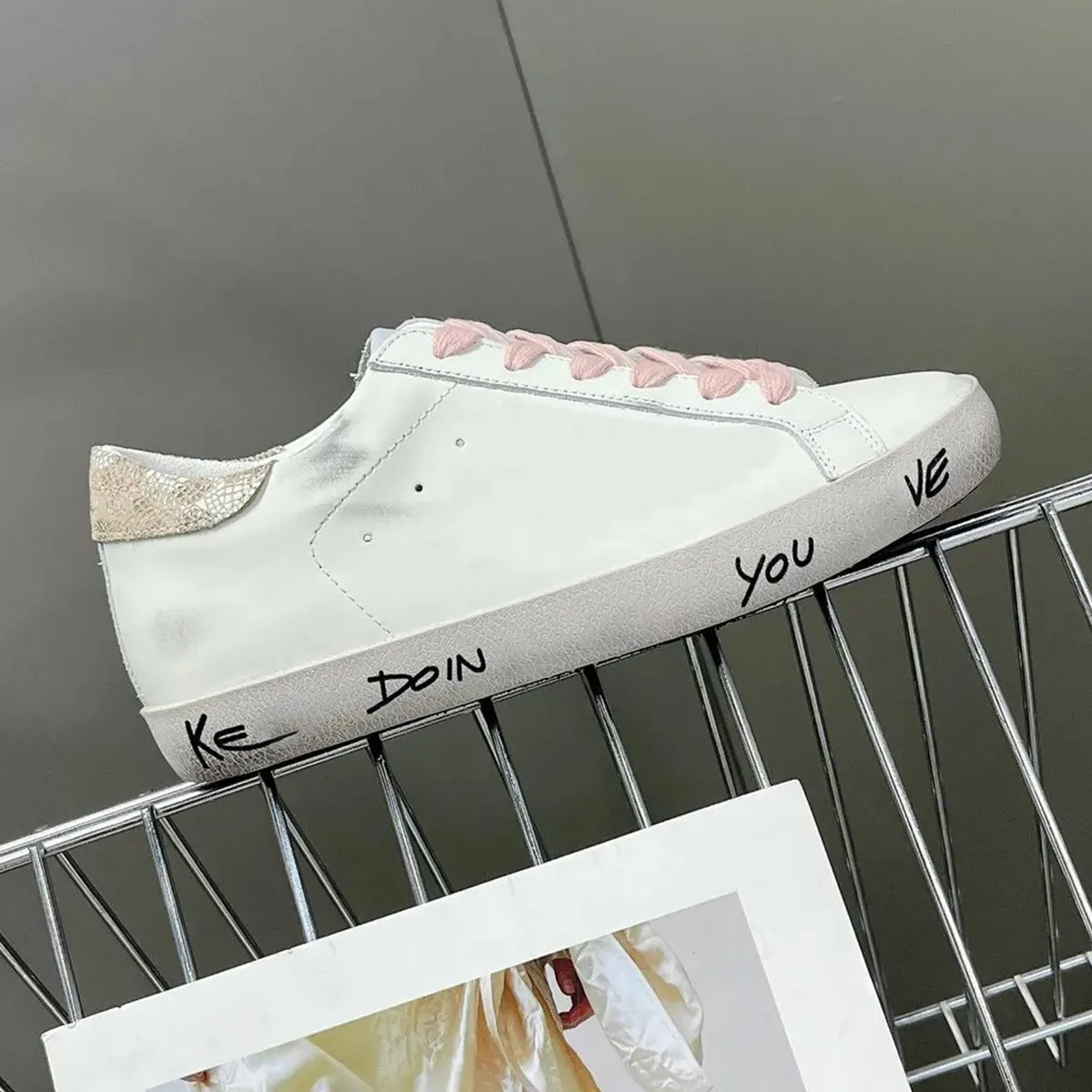 Luxury Retro Sneakers: Italian Handmade Dirty Look Mid-Star 