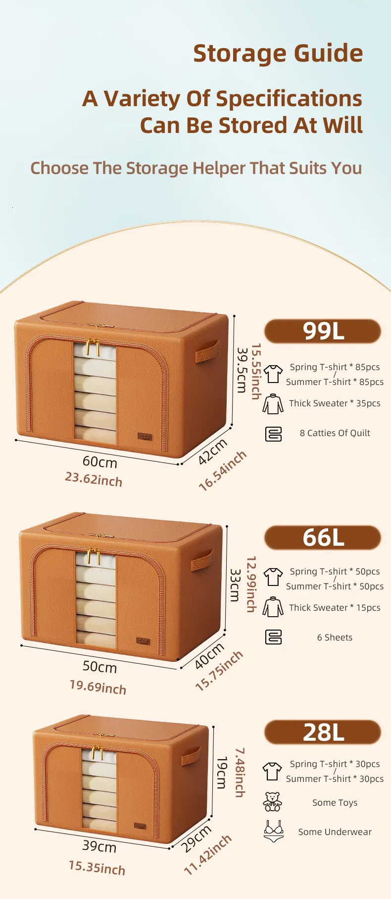 Joybos – boîte de rangement pliable en tissu, boîte de rangement