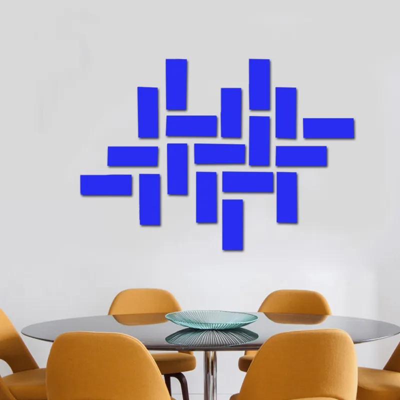 Yaratıcı Duvar Çıkartmaları Geometrik Tasarım Akrilik Ayna Sticker Oturma Odası Yatak Odası Sundurma TV arka plan duvar dekoru 