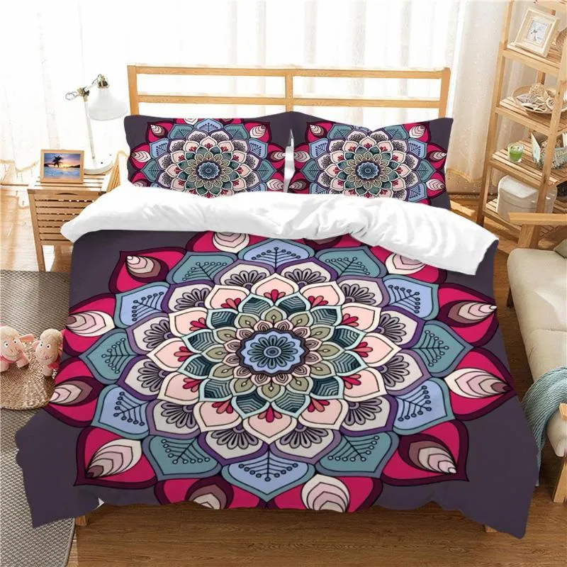 Bedding Sets Bohemia Comforter Cover Mandala/datura Decoracion Gamer Duvet Set Super Soft Microfiber Fabric Quilt 3d