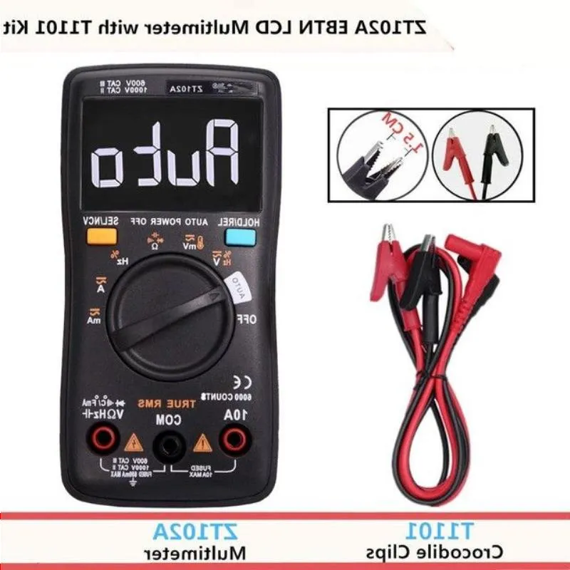 Freeshipping LCD cyfrowy multimeter TRMS AC/DC prąd prąd Tempowy Ohm Ohm Odporność na pojemność pojemnościowy UGUCK