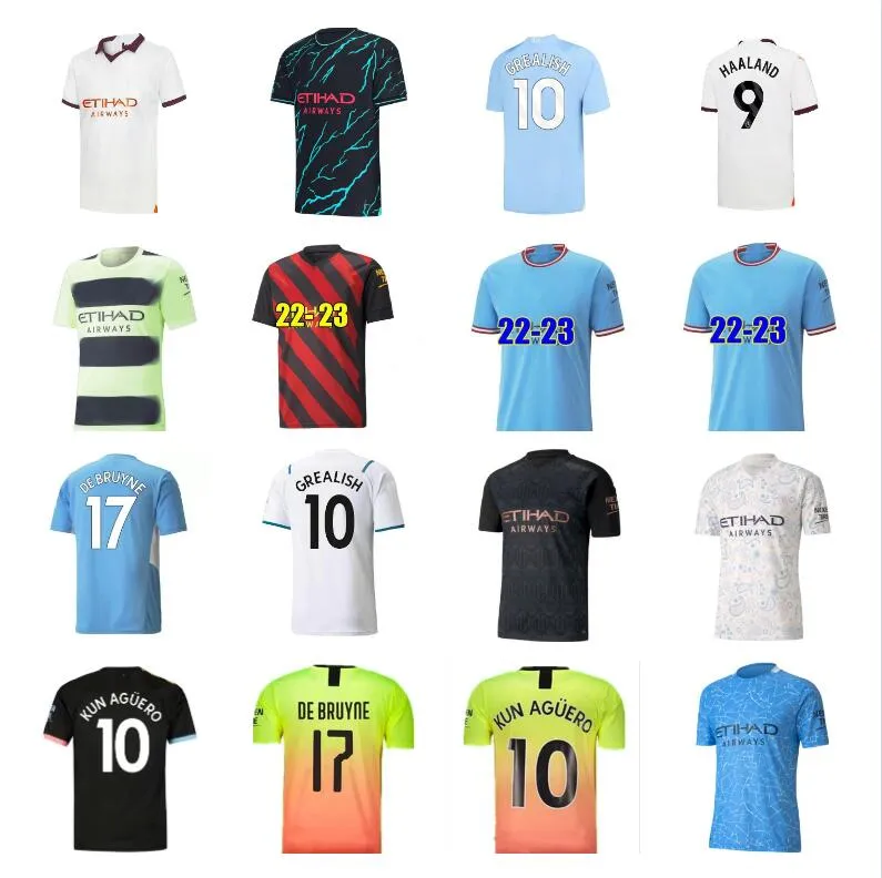 Citys 2022 2023 2024 Man Haaland G.Jesus Soccer Jerseys 19 20 21 22 23 24 Home Grealish Sterling Fooden Kun Aguero Sane Mahrez de Bruyne Shirt