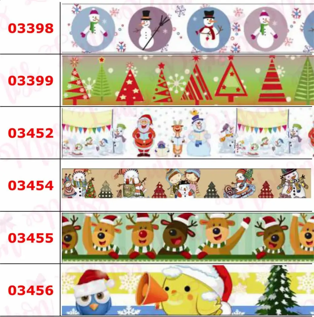 Gift Wrap 16mm75mm Christmas Series Cartoon Stockings Snowman Printed GrosGrainfoe Ribbon Diy Hair Bowknots Party Decor 50yardsroll 231109