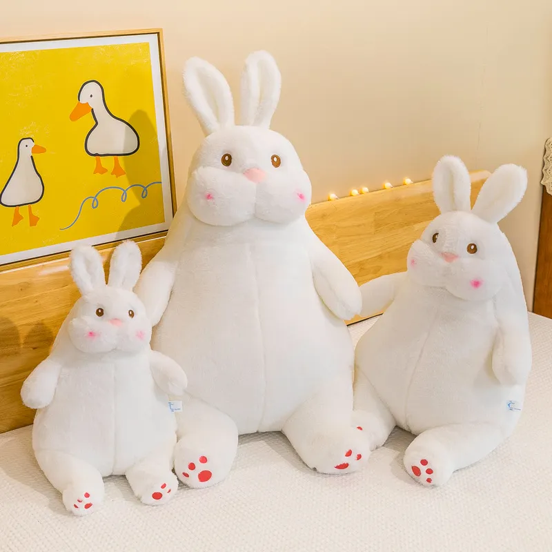 Intizen Lazy Big White Rabbit 2023 Новый плюш -игрушечный обеденный перерыв в помещении подушка подушка в день святого валентина