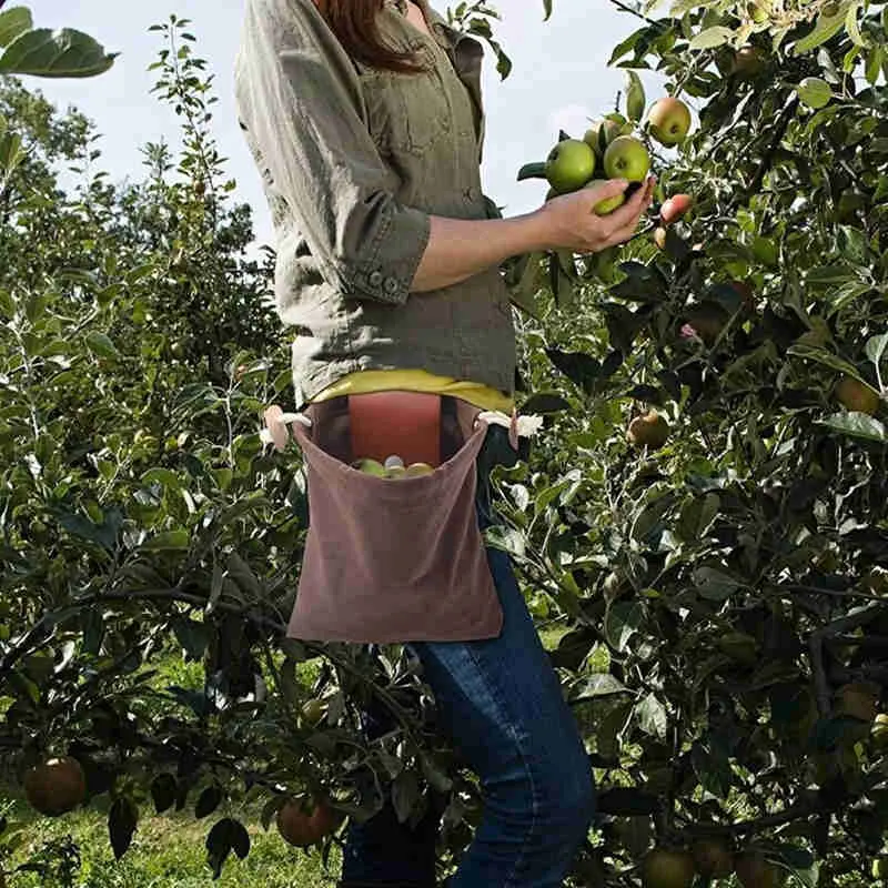 Borsa da foraggiatura da 50 pezzi/lotto da foraggiamento esterno per la raccolta di frutta portatili da frutta per berry puch stoccaggio da campeggio escursionistico campeggio in tela borse