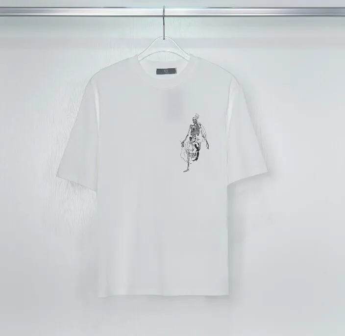 2023SS Classical White Designer T Shirt Summer Short Sleeve McQueening Mężczyźni Kobiet Tshirt Tee Męskie ubrania